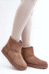 Women's Suede Snow Boots Padded Beige Nanga 28421-21 цена и информация | Женские сапоги | pigu.lt