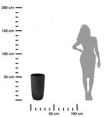 Горшок Stripped Tall ECO recycling антрацит 30xh51 см цена и информация | Вазоны | pigu.lt