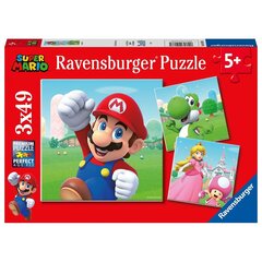 Dėlionių rinkinys Mario Ravensburger 5186, 3 vnt., 147 d. kaina ir informacija | Dėlionės (puzzle) | pigu.lt