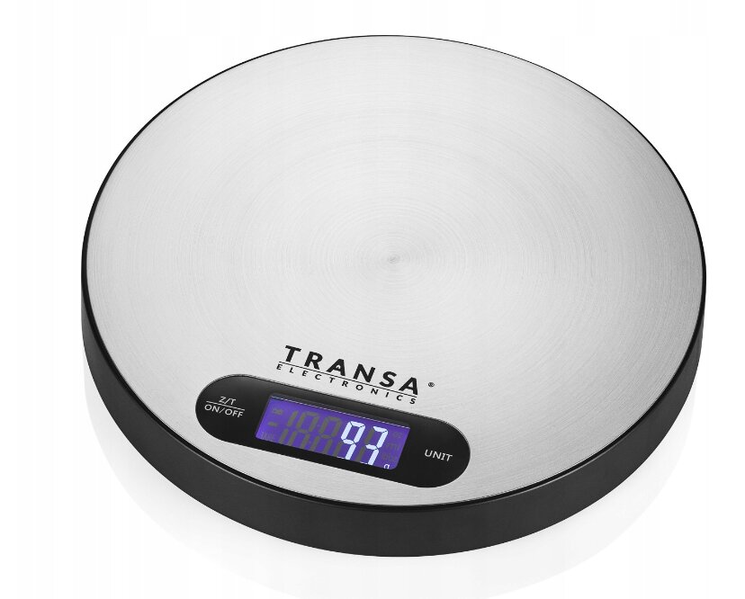 "Transa Electronics" B665-41062 virtuvinės svarstyklės sidabrinės/pilkos spalvos 5 kg kaina ir informacija | Svarstyklės (virtuvinės) | pigu.lt