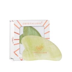 CRYSTALLOVE jadeite gua sha veido masažo plokštelė цена и информация | Массажеры для лица, инструменты для чистки лица | pigu.lt