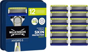 Skutimosi galvutės Wilkinson Sword Hydro 5, 12 vnt. kaina ir informacija | Skutimosi priemonės ir kosmetika | pigu.lt