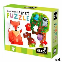 Dėlionė HEADU Montessori Miškas (4 vnt.) kaina ir informacija | Dėlionės (puzzle) | pigu.lt