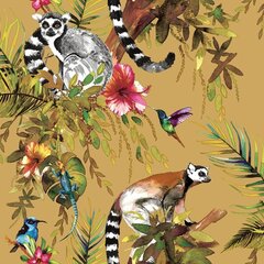 DUTCH WALLCOVERINGS Tapetai Lemur, ochros spalvos kaina ir informacija | Tapetai | pigu.lt