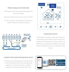 Grand Meyer® SN-20 Programuojamas Temperatūros Reguliatorius Wifi kaina ir informacija | Laikmačiai, termostatai | pigu.lt