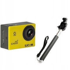 SJCAM SJ4000 Sporto kamera WiFi Yellow + Selfie цена и информация | Экшн-камеры | pigu.lt