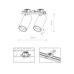 Lubinis šviestuvas Nowodvorski Mono SURFACE 7745 kaina ir informacija | Lubiniai šviestuvai | pigu.lt