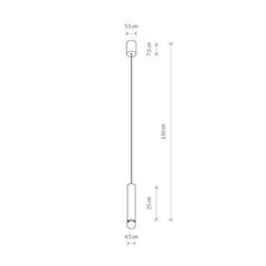 Светильник Nowodvorski Baton 7856, черный цвет цена и информация | Люстры | pigu.lt