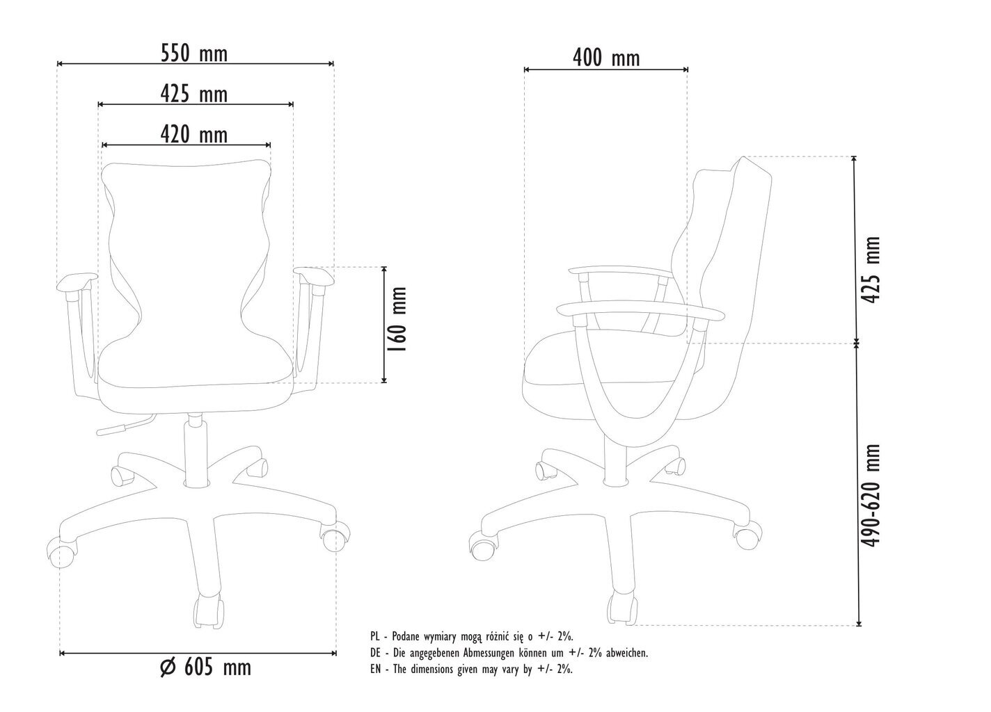 Biuro kėdė Entelo Good Chair Norm VS26 6, smėlio/juodos spalvos цена и информация | Biuro kėdės | pigu.lt