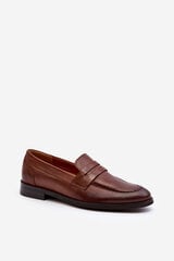 Men's Leather Loafer Shoes Zazoo 1570/1 Brown 28705-P цена и информация | Кроссовки для мужчин | pigu.lt