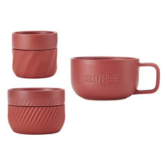 La Cafetière Porcelian Family Mug Set - 3 vnt. (3 dydžiai) - Miglė, 380ml, Harunis, 200ml, Kodrė, 100ml. kaina ir informacija | Kavos aparatai | pigu.lt