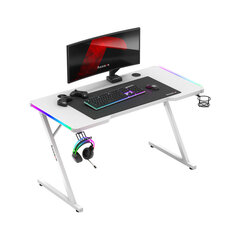 Игровой стол Huzaro Hero 2.5 RGB WHITE, белый цена и информация | Компьютерные, письменные столы | pigu.lt