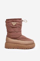 Women's snow boots on thick sole in dark beige Lureta 28724-21 цена и информация | Женские сапоги | pigu.lt