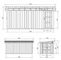 Sodo namelis Timbela M905C su dažų rinkiniu Cavern Steel, A237x279x530 cm / 11.5 m2, pilkas kaina ir informacija | Sodo nameliai, malkinės, pastogės | pigu.lt