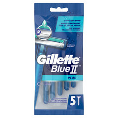 Одноразовые бритвы для мужчин, Gillette Blue II 5 шт. цена и информация | Косметика и средства для бритья | pigu.lt