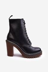 Women's lace-up ankle boots with a chunky heel Arove 28744-21 цена и информация | Женские сапоги | pigu.lt