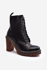 Women's lace-up ankle boots with a chunky heel Arove 28744-21 цена и информация | Женские сапоги | pigu.lt