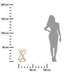 Gėlių stovas, baltas, 40 cm kaina ir informacija | Gėlių stovai, vazonų laikikliai | pigu.lt