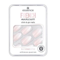 Priklijuojami nagai Essence French Manicure Click &amp; Go, 12 vnt., 02 Babyboomer Style kaina ir informacija | Manikiūro, pedikiūro priemonės | pigu.lt