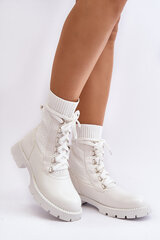 Women's lace-up ankle boots with white socks Gentiana 28795-21 цена и информация | Женские сапоги | pigu.lt