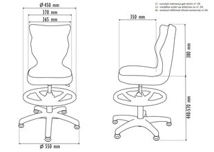 Эргономичный детский стул Petit AB4, синий/белый цена и информация | Офисные кресла | pigu.lt