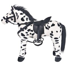 Pastatomas pliušinis žaislas žirgas, juodas/baltas, XXL kaina ir informacija | Minkšti (pliušiniai) žaislai | pigu.lt
