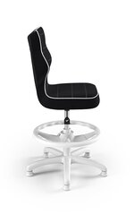 Vaikiška kėdė Entelo Petit White JS01 su atrama kojoms, juoda kaina ir informacija | Biuro kėdės | pigu.lt