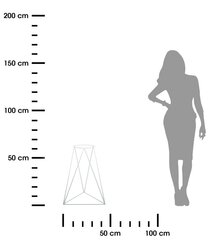 Modernus gėlių stovas, baltas, 60 cm kaina ir informacija | Gėlių stovai, vazonų laikikliai | pigu.lt