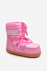 Women's lace-up snow boots in pink Soia 28825-78 цена и информация | Женские сапоги | pigu.lt