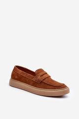 Men's Suede Loafers Shoes Zazoo 1566 Brown 29002-P цена и информация | Кроссовки для мужчин | pigu.lt