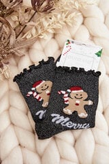 Women's Shiny Christmas Socks Black 29169-142 цена и информация | Женские носки | pigu.lt