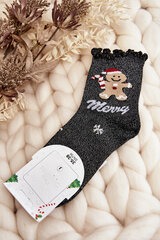 Women's Shiny Christmas Socks Black 29169-142 цена и информация | Женские носки | pigu.lt