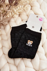 Patterned Women's Socks with Bear Black 29184-142 цена и информация | Женские носки | pigu.lt