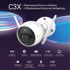 Камера наблюдения EZVIZ C3X для внутреннего и наружного использования цена и информация | Камеры видеонаблюдения | pigu.lt
