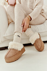 Moteriški sniego batai su grubiu padu Khaki Starlyn 29304-21 kaina ir informacija | Šlepetės moterims | pigu.lt