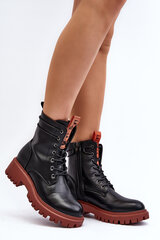 Women's Lace-Up Ankle Boots La.Fi 250045OR-LA Black 29305-21 цена и информация | Женские сапоги | pigu.lt