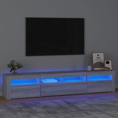 Televizoriaus spintelė su led, pilka ąžuolo, 210 x 35 x 40 cm цена и информация | Тумбы под телевизор | pigu.lt