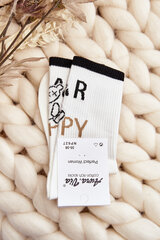 Women's Cotton Socks with Writing and Bear White 29394-142 цена и информация | Женские носки | pigu.lt