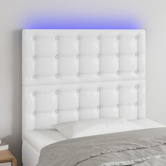 Galvūgalis su led, baltas, 80x5x118/128 cm kaina ir informacija | Lovos | pigu.lt