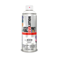 Аэрозольная краска Pintyplus Evolution RAL 9010 300 ml сатин Pure White цена и информация | Краска | pigu.lt