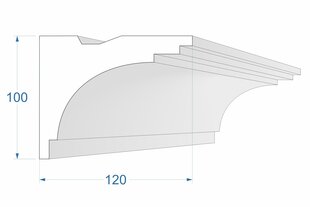 Apšvietimo juosta, LS15B 10x12x200cm kaina ir informacija | Lubų, sienų dekoro elementai | pigu.lt