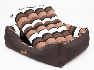 Hobbydog лежак Comfort XL, коричневый полосатый цена и информация | Лежаки, домики | pigu.lt