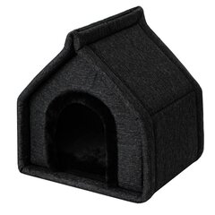 Лежак раскладной Doggy Diamond Ekolen R3, 60x50x52 см, черный цвет цена и информация | Лежаки, домики | pigu.lt