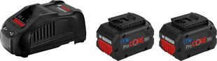 Системная батарея Bosch Professional 18V: 2x батарея Procore18V 5,5 AH (18V, 955 г) + зарядное устройство GAL 1880 CV (ток зарядки 8 A) цена и информация | Аккумуляторы для пылесосов | pigu.lt