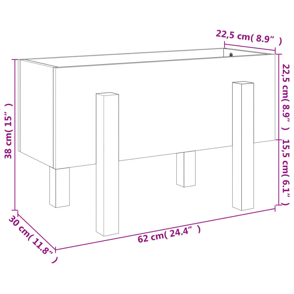 Sodo lovelis, 62x30x38cm kaina ir informacija | Loveliai | pigu.lt