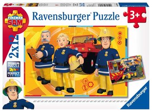 Dėlionė Ravensburger Fireman Sam 2x12 det. kaina ir informacija | Dėlionės (puzzle) | pigu.lt