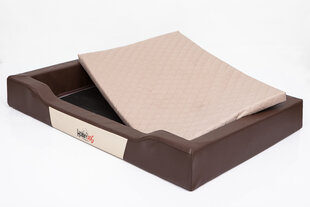 Hobbydog guolis Deluxe XL, rudos/smėlio spalvos, 93x62 cm kaina ir informacija | Guoliai, pagalvėlės | pigu.lt