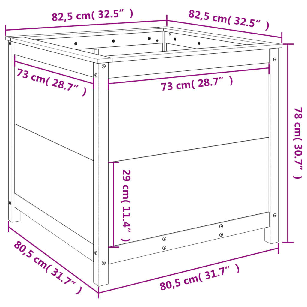 Sodo lovelis, 82,5x82,5x78cm kaina ir informacija | Loveliai | pigu.lt