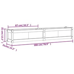 Sodo loveliai, 2 vnt, 180x31x31 cm kaina ir informacija | Loveliai | pigu.lt