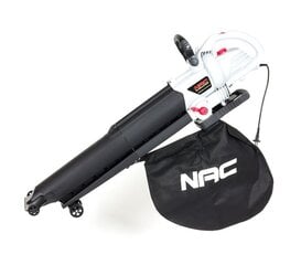 NAC VBE300A-AS-WS-CH Electric leaf blower 3000 W 270 km/h Black, White цена и информация | Пылесосы для сбора листьев, измельчители веток, очистители тротуарной плитки | pigu.lt